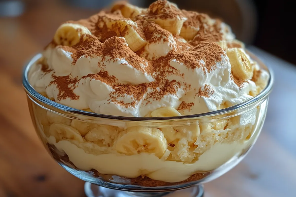 how Martha Stewart makes her famous banana pudding with fresh bananas, homemade pudding, and vanilla wafers. Step-by-step recipe included.